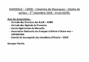 AOBR 2016 11 01 MARSEILLE CIMETIERE DE MAZARGUES-HOMMAGE AUX MORTS ET DISPARUS EN ALGERIE